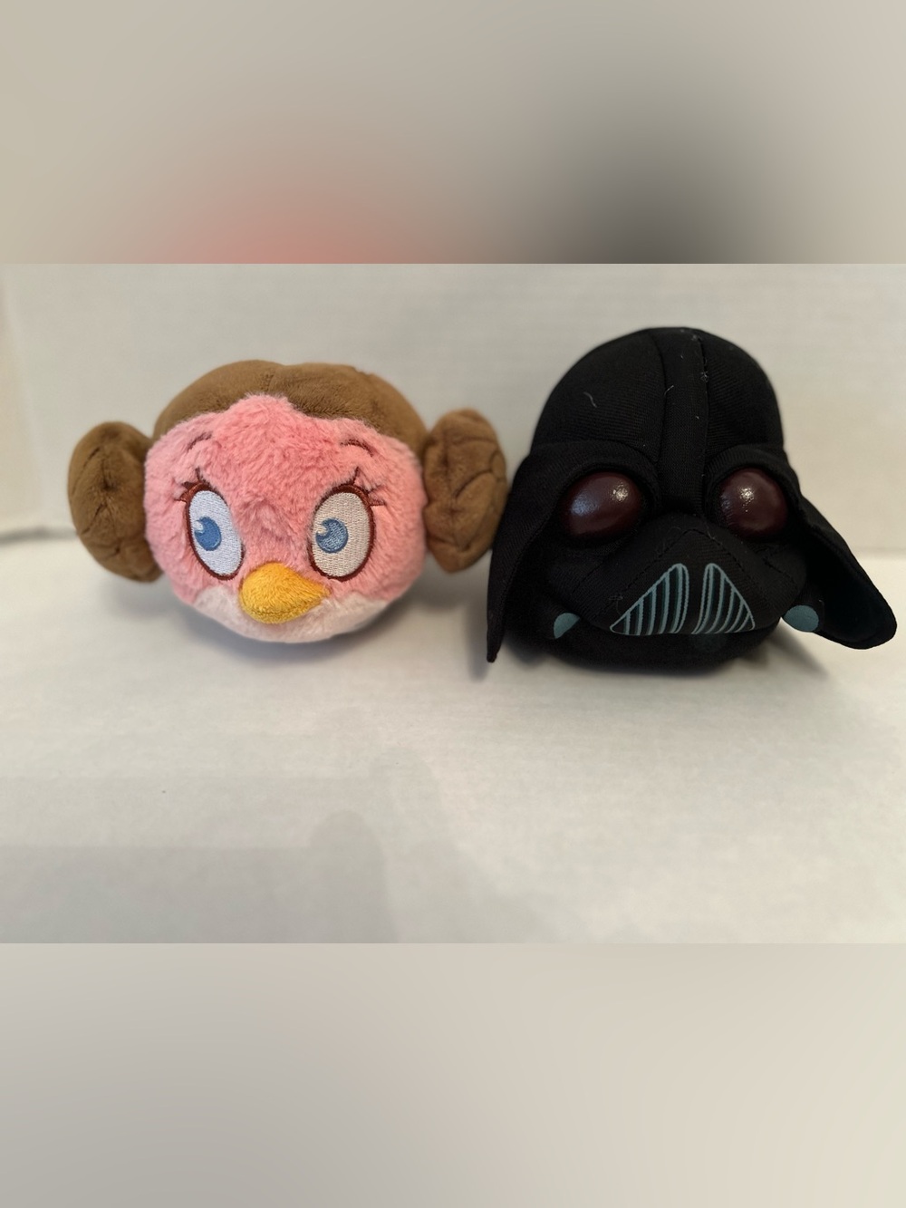 Angry Birds Plush Star Wars Darth Vader and Pink Angry Bird Character Set